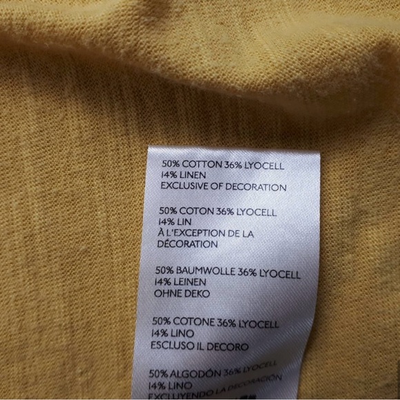 We The Free Mustard Yellow Embroidered Eagle T-shirt - Picture 4 of 5